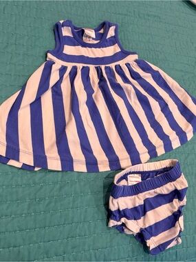 Hanna Andersson Blue and White Striped Kids Briefs